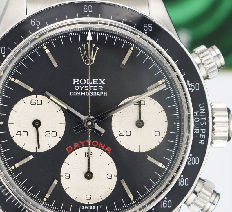 Rare Rolex Stainless Steel Daytona "Big Red" Reverse Panda Dial - Atelier Restoration - Model 6263