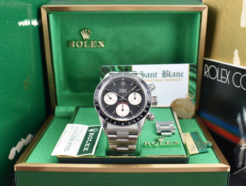 Rare Rolex Stainless Steel Daytona "Big Red" Reverse Panda Dial - Atelier Restoration - Model 6263