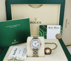 ROLEX Rehaut 29mm 18kt White Gold Masterpiece White Bold Roman Model 80299