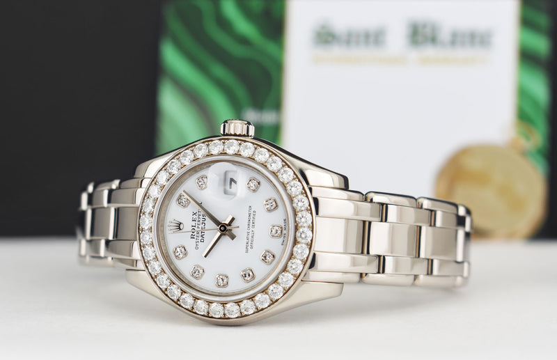 ROLEX Rehaut 29mm 18kt White Gold Masterpiece White Diamond Model 80299