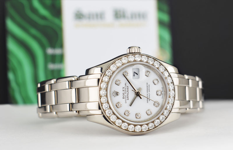 ROLEX Rehaut 29mm 18kt White Gold Masterpiece White Diamond Model 80299