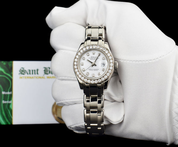 ROLEX Rehaut 29mm 18kt White Gold Masterpiece White Diamond Model 80299