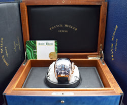 FRANCK MULLER 18kt Rose Gold 8080 CC AT Mariner Black Dial Blue Hands BOX & PAPERS