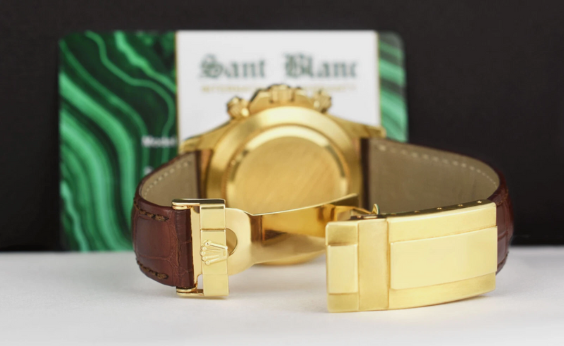 ROLEX 18kt Gold Daytona Pearl Diamond MOP Dial 2023 Service Card Model 16518