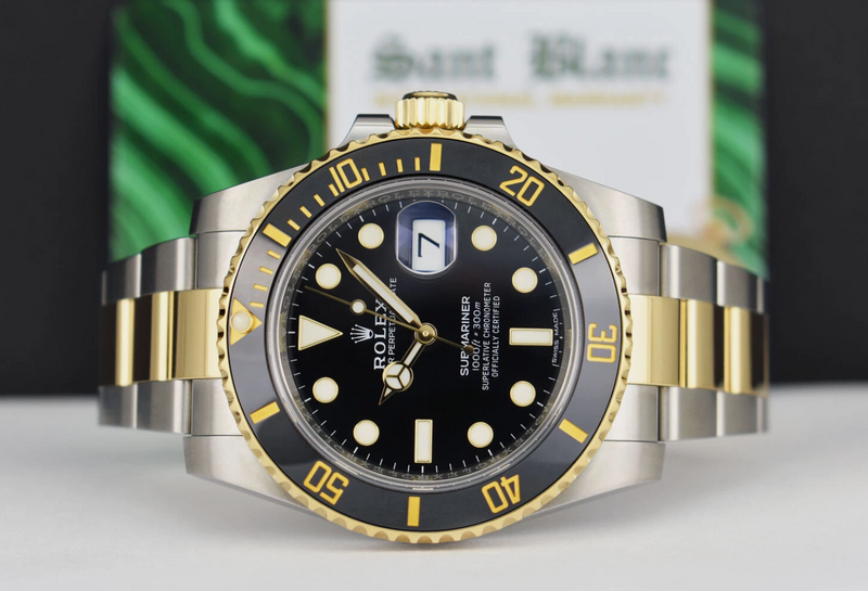 ROLEX 18kt Gold & Stainless Steel Submariner Black Dial Model 116613LN*