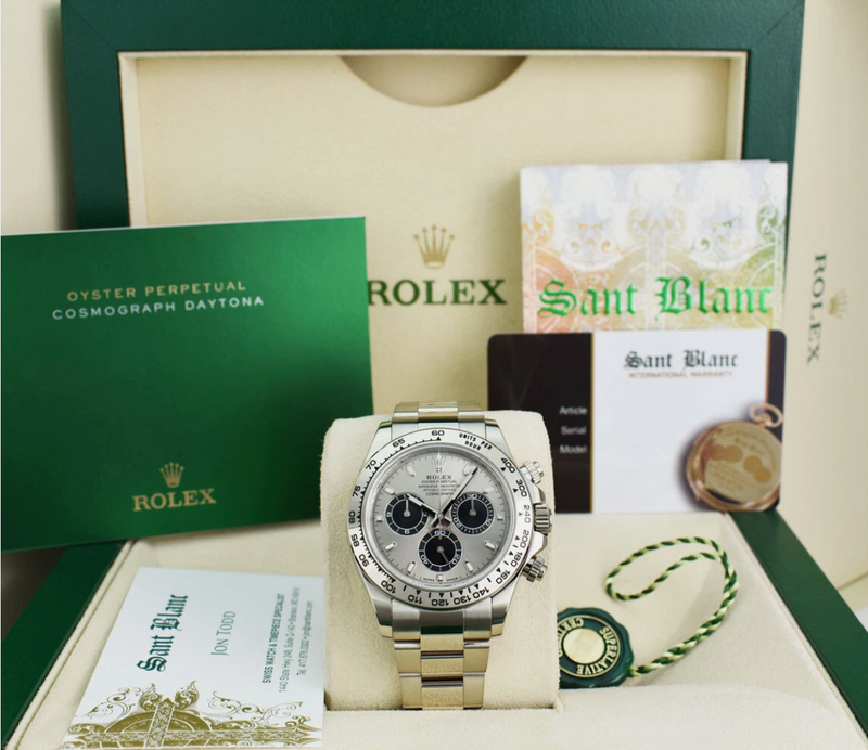 ROLEX 40mm 18kt White Gold Daytona Ghost Panda Dial 116509 – Sant