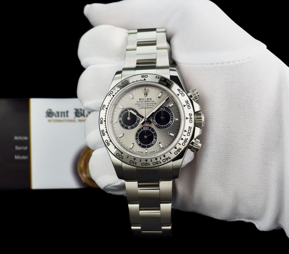 ROLEX 40mm 18kt White Gold Daytona Ghost Panda Dial 116509 – Sant