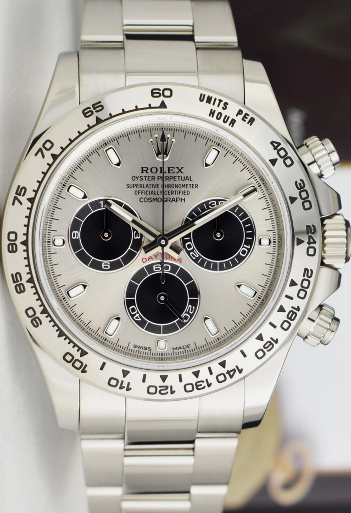 ROLEX 40mm 18kt White Gold Daytona Ghost Panda Dial 116509 – Sant