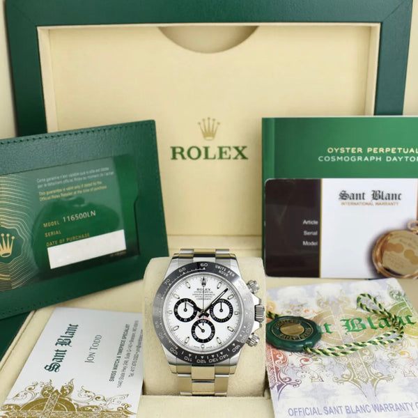 ROLEX 40mm Stainless Steel DAYTONA White Dial Ceramic Bezel Model