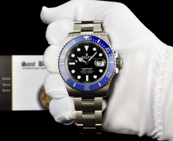 ROLEX 41mm White Gold Submariner "Cookie Monster" with Card Model 126619