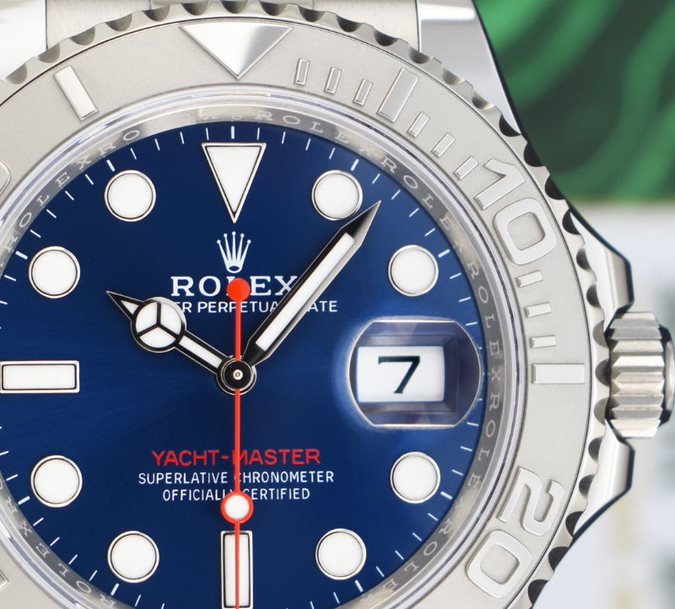 ROLEX - 40mm Platinum & SS YachtMaster Blue Dial 2023 CARD 126622