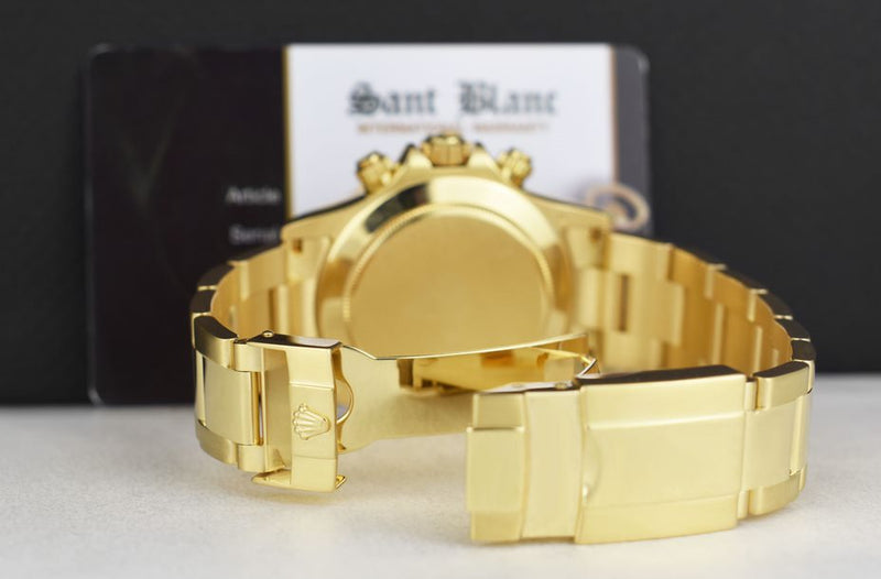 ROLEX 40mm 18kt Gold DAYTONA MOP Diamond Custom Cognac Bezel 116528