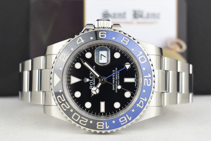 ROLEX Stainless Steel GMT Master II Blue & Black "Batman" Model 116710 BLNR