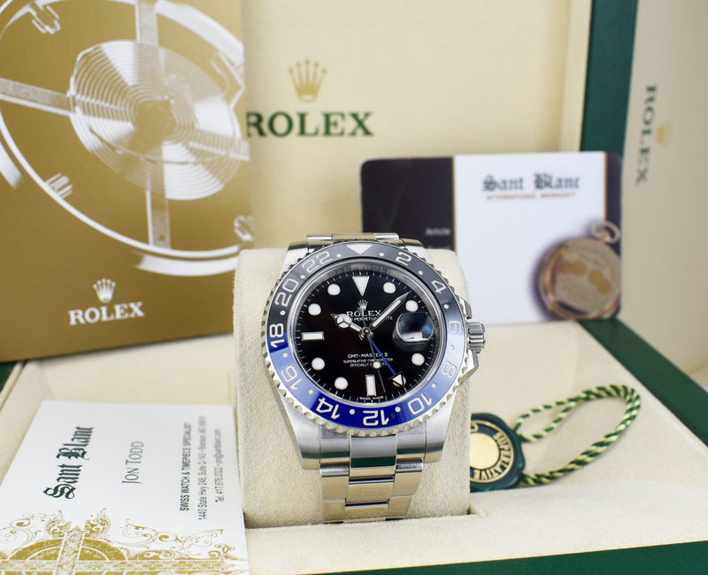 ROLEX Stainless Steel GMT Master II Blue & Black "Batman" Model 116710 BLNR