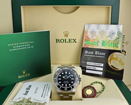 ROLEX 40mm Mens Stainless Steel Submariner Black Ceramic