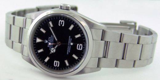 ROLEX 36mm Mens Stainless Steel Explorer Black Index Dial Model
