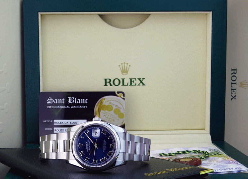 Rolex datejust sales 36 blue roman