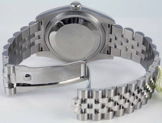 ROLEX Stainless Steel DateJust Silver Bullseye Dial Jubilee Bracelet Model 116200