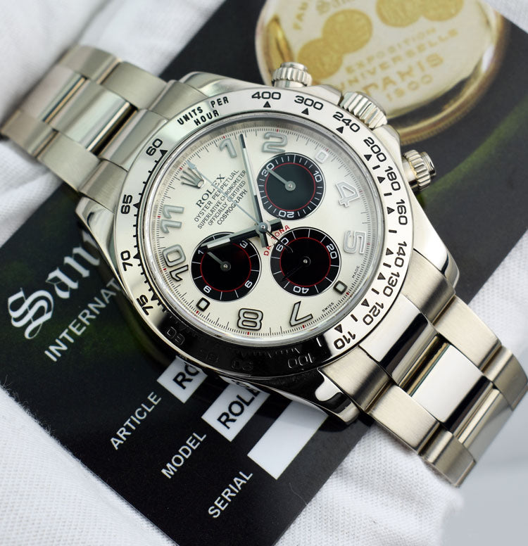 ROLEX - 18kt White Gold Daytona White & Black Panda Dial Model 116509