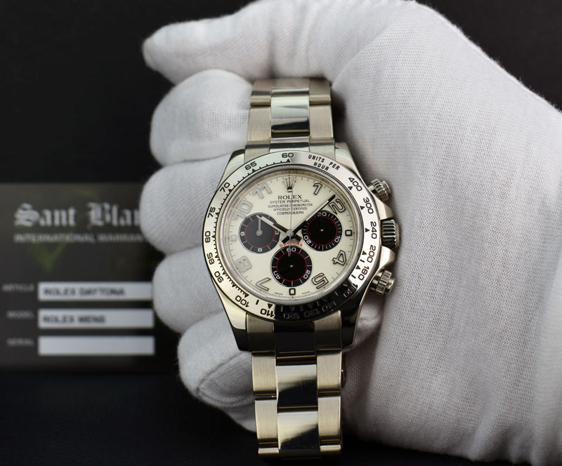 ROLEX - 18kt White Gold Daytona White & Black Panda Dial Model 116509