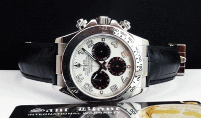 ROLEX 18kt White Gold Daytona Panda Arabic Dial with Black