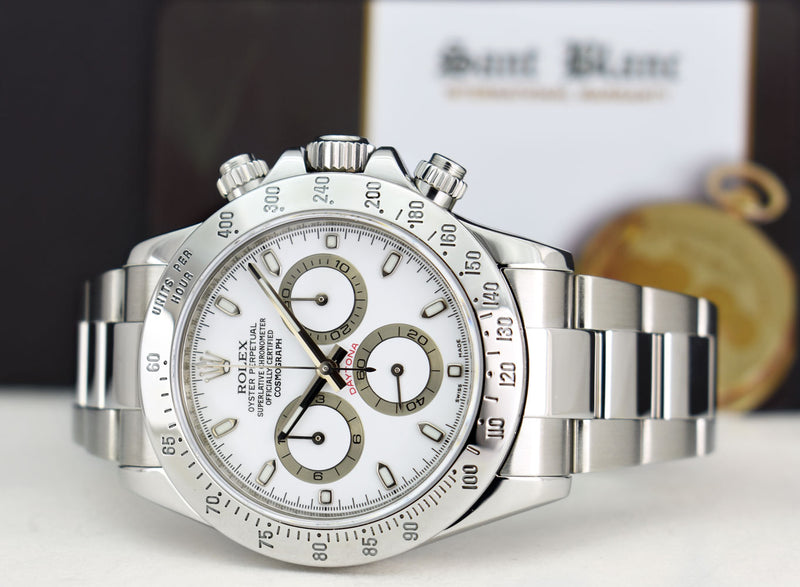 ROLEX REHAUT 40mm Stainless Steel Daytona White Index Dial Model 116520