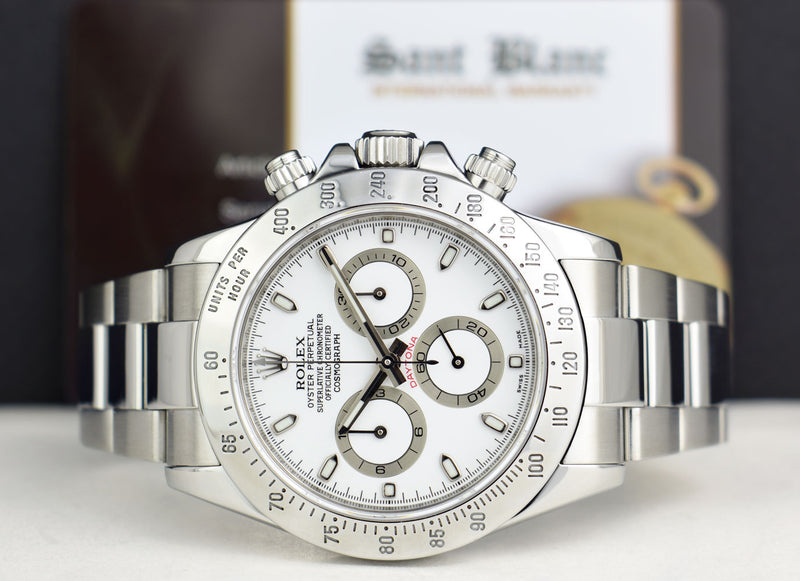 ROLEX REHAUT 40mm Stainless Steel Daytona White Index Dial Model 116520