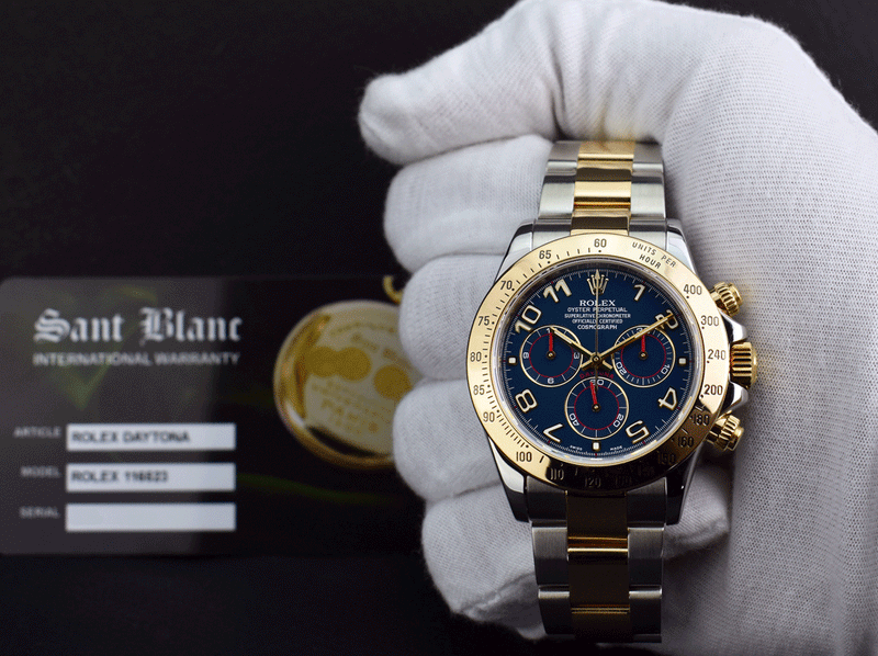 Daytona two sales tone blue dial