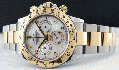 ROLEX 40mm 18kt Gold & Stainless Steel Daytona Mother of Pearl