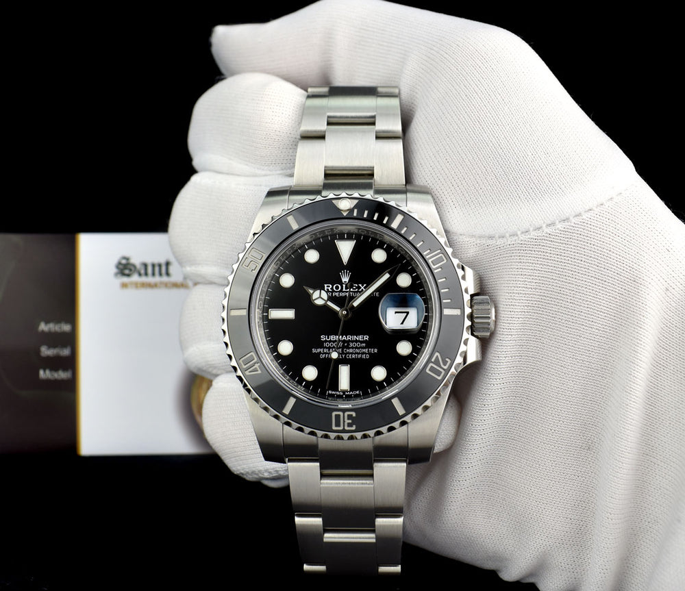 ROLEX 40mm Stainless Steel Submariner Black Dial Ceramic Bezel