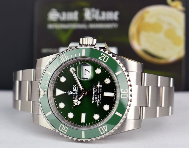 ROLEX The "Hulk" 40mm Stainless Steel Ceramic Submariner Green Dial Model 116610 LV