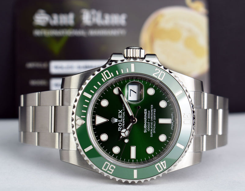 ROLEX The "Hulk" 40mm Stainless Steel Ceramic Submariner Green Dial Model 116610 LV