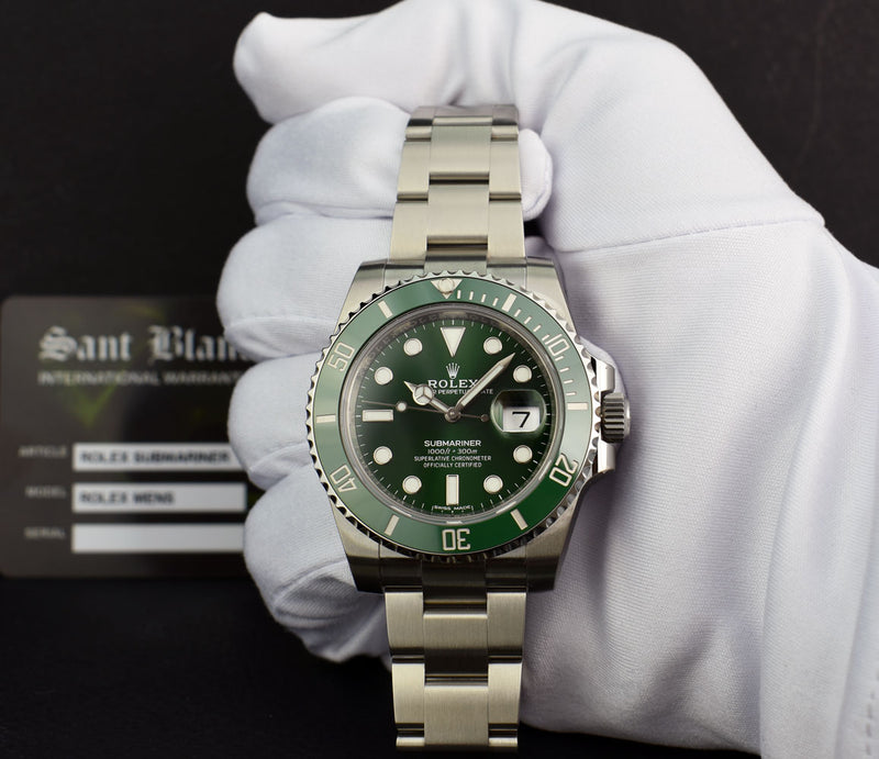 ROLEX The "Hulk" 40mm Stainless Steel Ceramic Submariner Green Dial Model 116610 LV