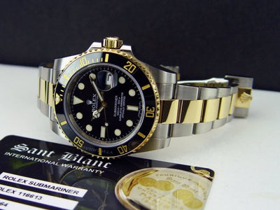 ROLEX 18kt Gold & Stainless Submariner Black Ceramic Model