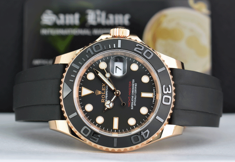Rose gold 2025 rolex rubber strap