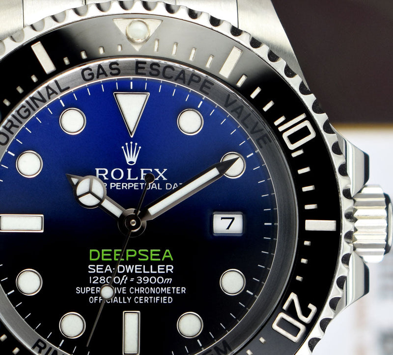 ROLEX 44mm Stainless Steel Deepsea Sea Dweller James Cameron Blue Gradient Dial Model 116660