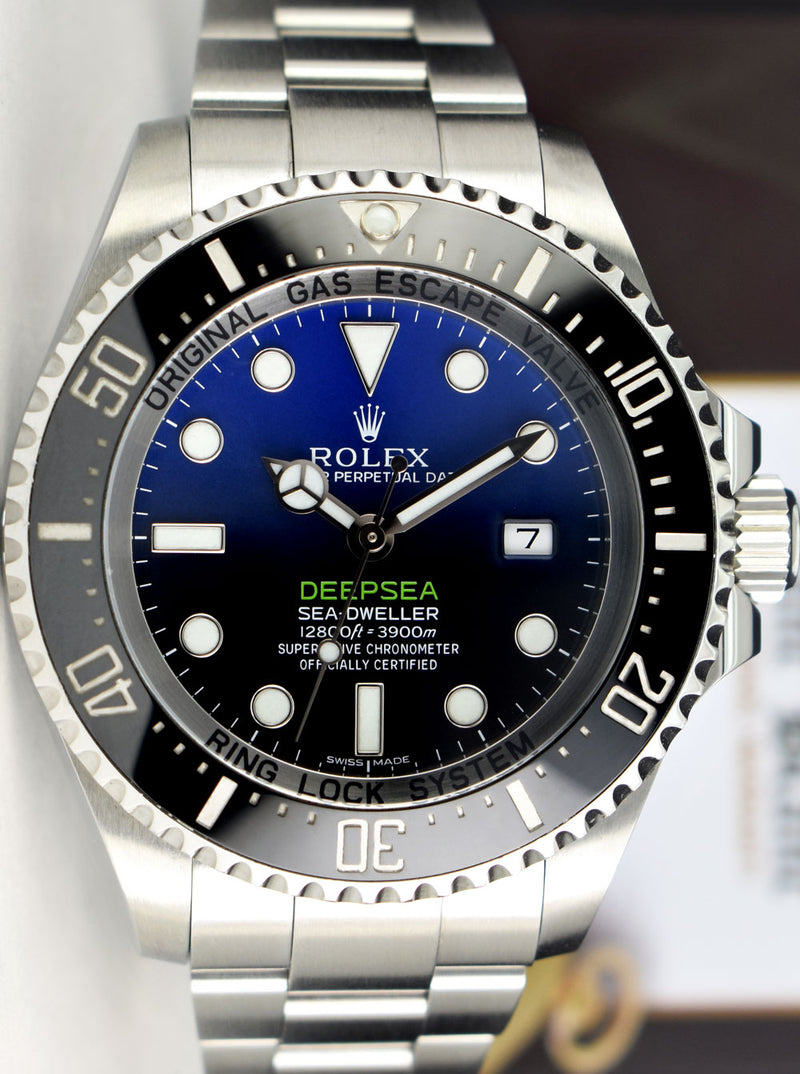 ROLEX 44mm Stainless Steel Deepsea Sea Dweller James Cameron Blue Gradient Dial Model 116660