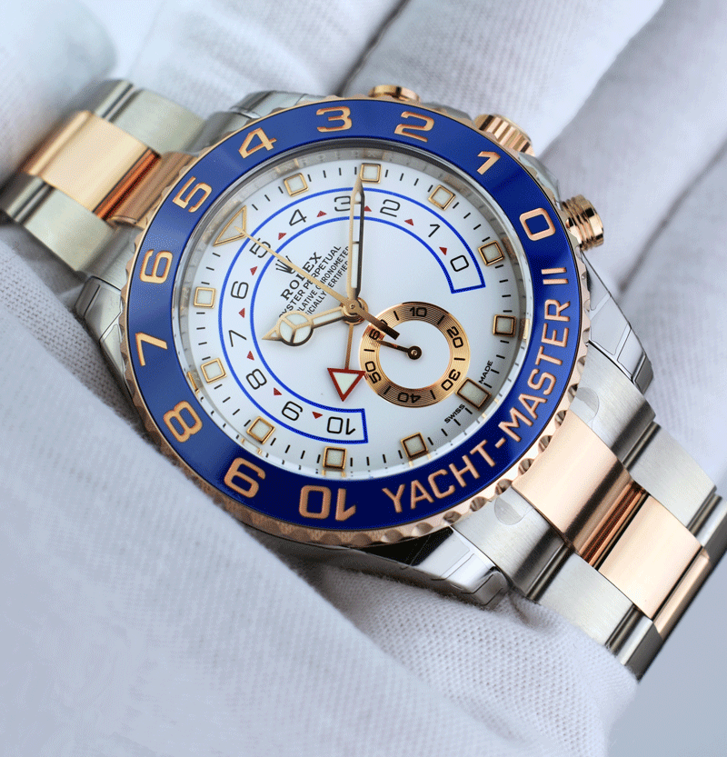 Rolex sales blue hands
