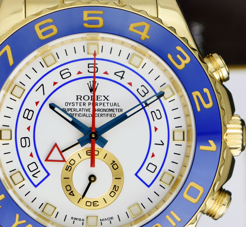 Rolex Yacht-Master II 116688 Men's 44mm 18k Yellow Gold Blue Ceramic  BOX/PAPERS