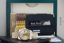 ROLEX 36mm Mens 18kt Gold Day Date President Champagne Index Model 118238