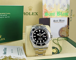 ROLEX 41mm Stainless Steel Submariner Black Ceramic Bezel Model 126610LN