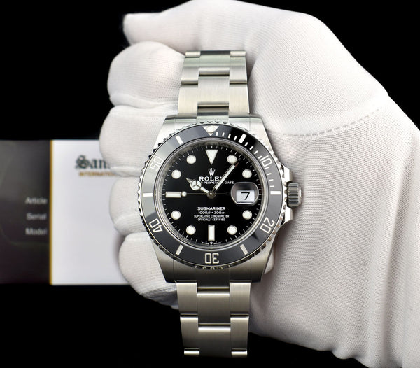 ROLEX 41mm Stainless Steel Submariner Black Ceramic Bezel Model 126610LN