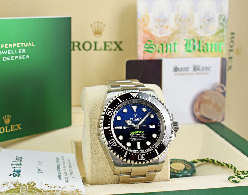 ROLEX Stainless Steel Deepsea SeaDweller Blue Gradient James Cameron Dial Model 126660