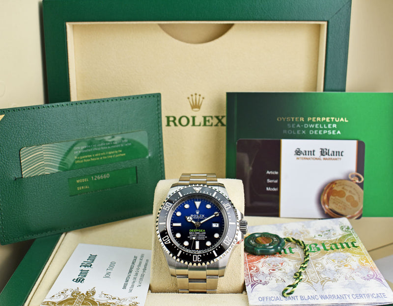 ROLEX Stainless Steel Deepsea SeaDweller Blue Gradient James Cameron Dial Model 126660