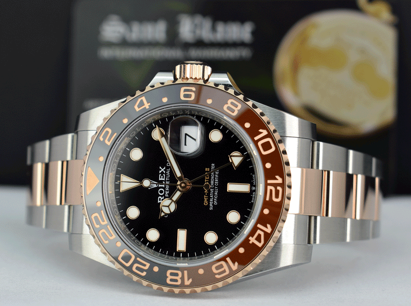 Rolex gmt rose gold and steel online