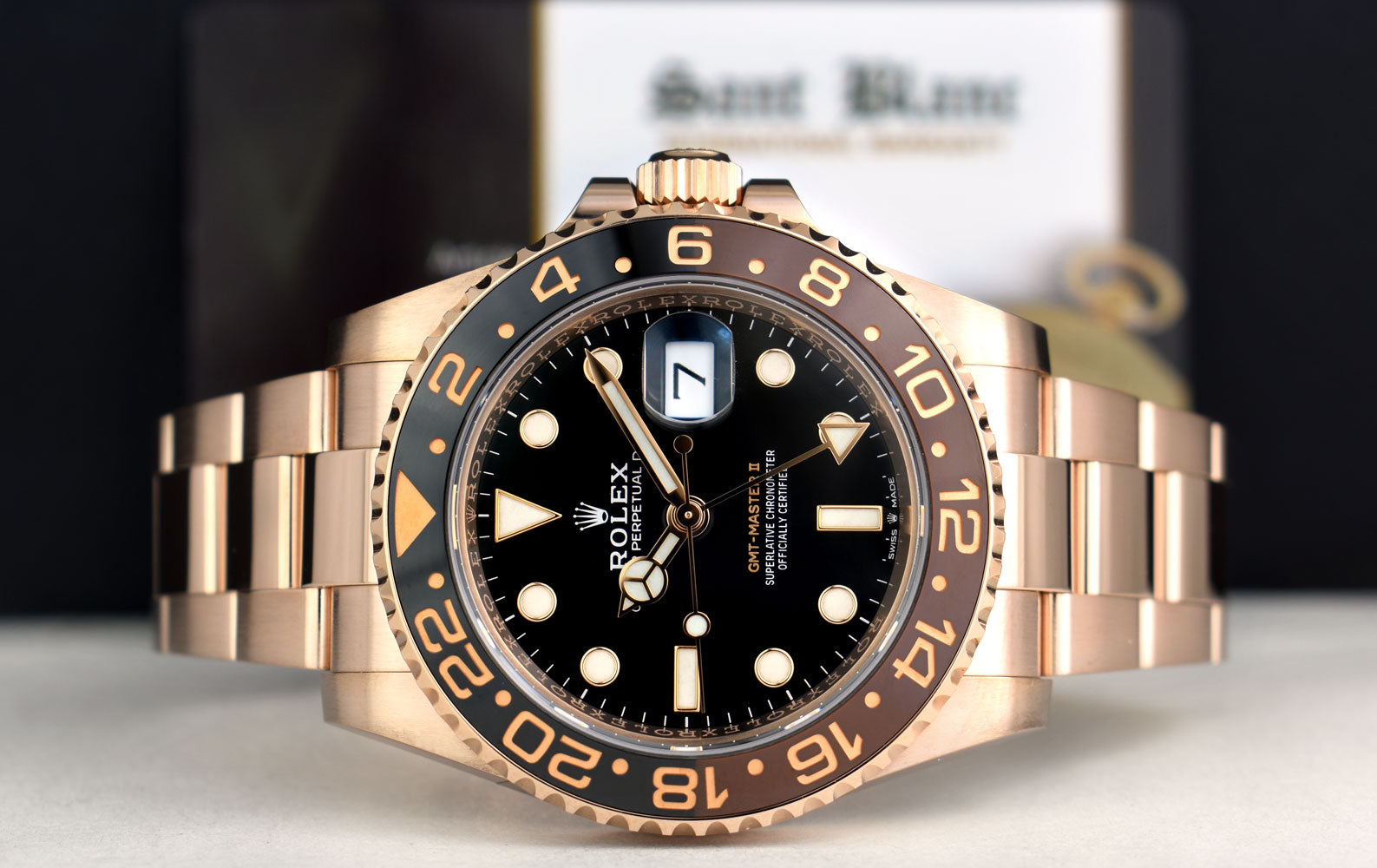 ROLEX 18kt Rose Gold GMT Master II 