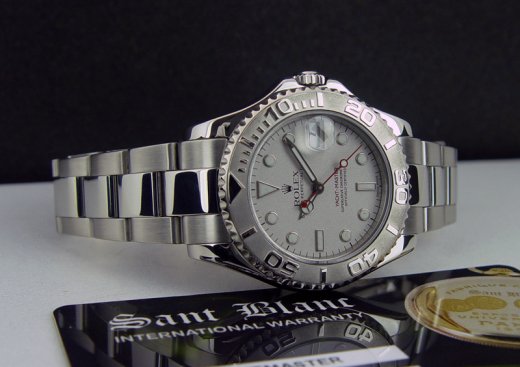 ROLEX 35mm Midsize Platinum & Stainless Steel Yachmaster Model 168622