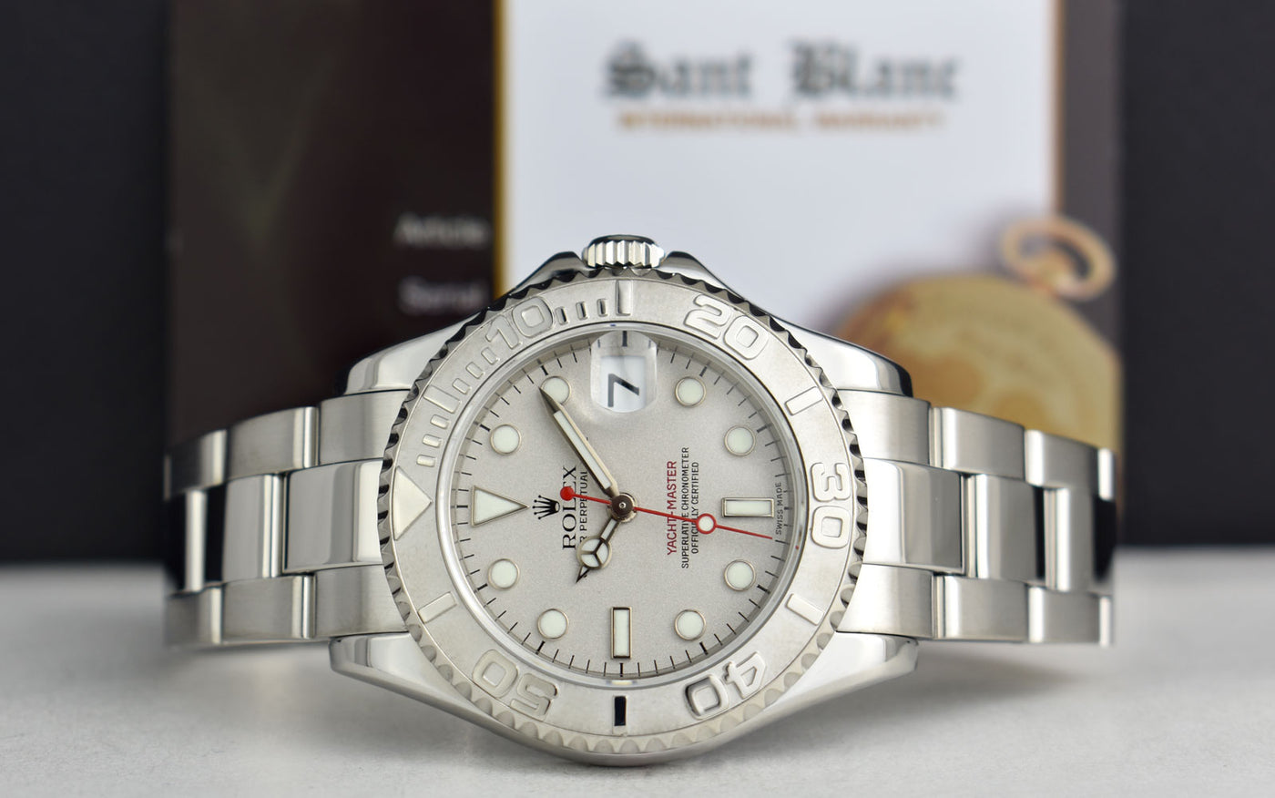 ROLEX Midsize 35mm Platinum & Stainless Steel Yachmaster Platinum