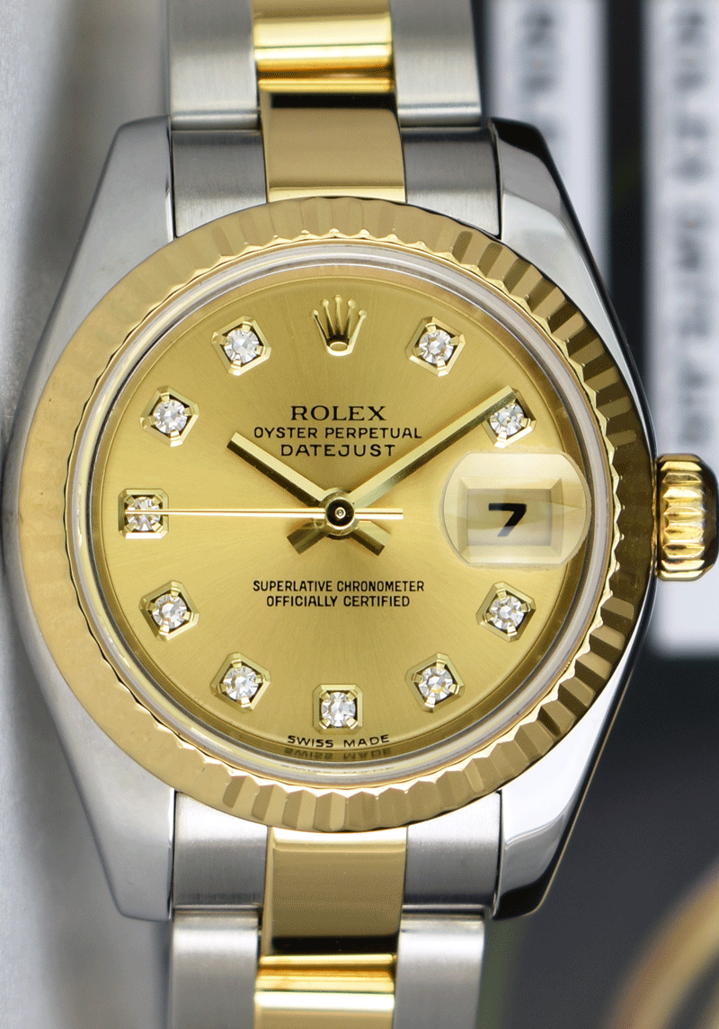 Rolex Lady Datejust Two Tone Steel and Yellow Gold Oyster Dial