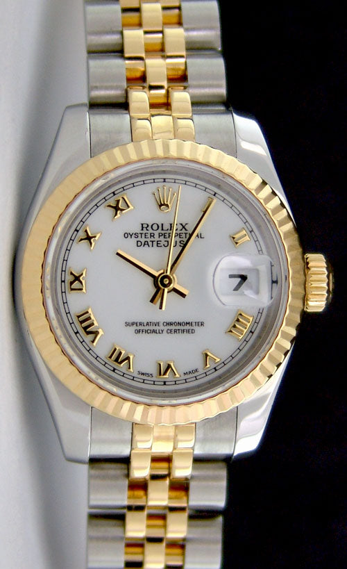 Classic Women's Rolex Datejust Oyster Perpetual White Face